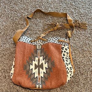Rustic Patterned Women's Shoulder Bag